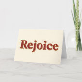 Vintage Script Rejoice Christmas シーズンカード (正面)
