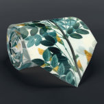 Vintage Sea Green Foliage Leaves Elegant Pattern ネクタイ<br><div class="desc">Enhance any men's accessory wardrobe with a custom made necktie.   Vintage Sea Green Foliage Leaves Elegant Pattern Neck Tie For Men.</div>