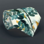 Vintage Sea Green Foliage Leaves Elegant Pattern ネクタイ<br><div class="desc">Enhance any men's accessory wardrobe with a custom made necktie.   Vintage Sea Green Foliage Leaves Elegant Pattern Neck Tie For Men.</div>