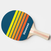 Vintage Sea Sun Across Striping with Name 卓球ラケット (横)
