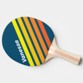 Vintage Sea Sun Angled Striping with Name 卓球ラケット (横)