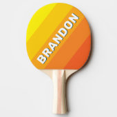 Vintage Sea Sun Bold Stripes with Name 卓球ラケット (裏面)