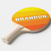 Vintage Sea Sun Bold Stripes with Name 卓球ラケット (正面アングル)