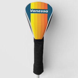 Vintage Sea Sun Pin Stripes with Name ゴルフヘッドカバー