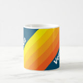 Vintage Sea Sun Stripes with Name コーヒーマグカップ (中央)