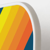 Vintage Sea Sun Stripes with Name ピックルボールラケット (左詳細)