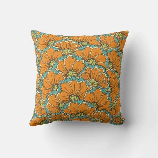 vintage seamless eastern pattern クッション (裏面)