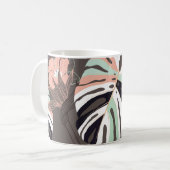Vintage Seamless pattern. Contemporary tropical fl コーヒーマグカップ (正面左)