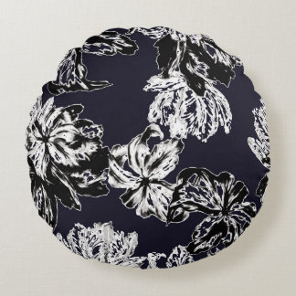 Vintage seamless pattern flowers and floral patter ラウンドクッション