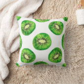vintage Seamless pattern kiwi illustration hand dr クッション (ブランケット)