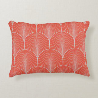 Vintage seamless red and gray art deco wallpaper p アクセントクッション