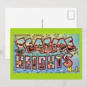 Vintage Seaside Heights NJ 5x7 Big Postcard (正面/裏面)