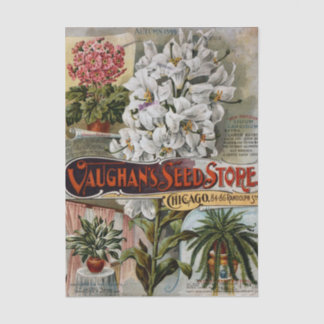 Vintage Seed Catalog, Vaughan's Seeds 1899 Flowers 薄葉紙