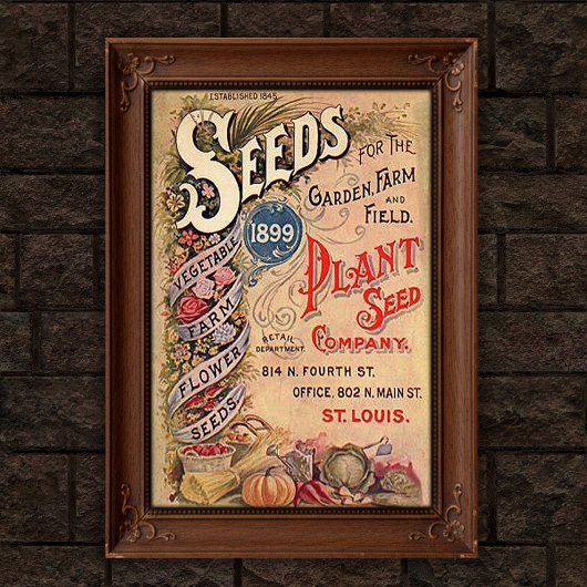 Vintage Seed Company Advertising ポスター