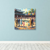Vintage Seoul Palace Courtyard Canvas Art キャンバスプリント (インサイチュ (ウッドフロア))