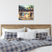 Vintage Seoul Palace Courtyard Canvas Art キャンバスプリント (インサイチュ (寝室))