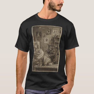 Vintage Sepia Cat Tattoo Artist – Funny Victorian Tシャツ