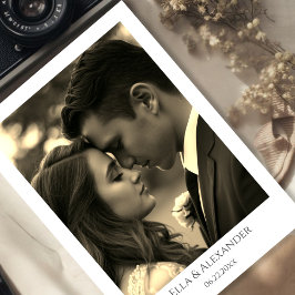 Vintage Sepia Photo セーブザデート