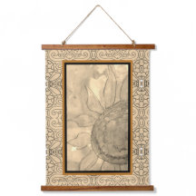 Vintage Sepia Sunflower