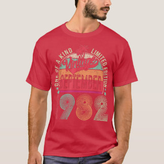 Vintage September 1982 40 Year Old 40th Birthday M Tシャツ