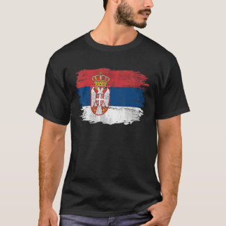 Vintage Serbia Flag For Serbian   Tシャツ