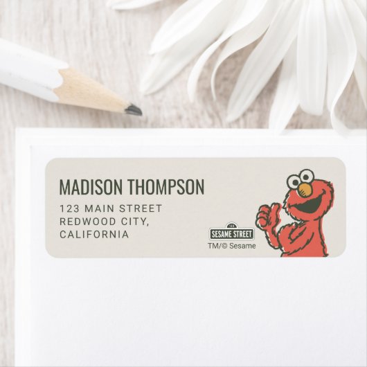 Vintage Sesame Street Characters Birthday Label ラベル (インサイチュ)