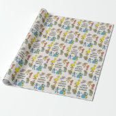 Vintage Sesame Street Characters Birthday Wrapping ラッピングペーパー (アンロールド)