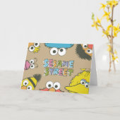 Vintage Sesame Street Pals カード (黄色い花)