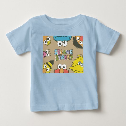 Vintage Sesame Street Pals ベビーTシャツ (正面)
