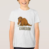 Vintage Sesame Street Snuffleupagus トライブレンドＴシャツ (正面)