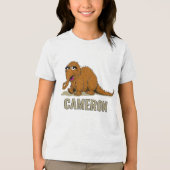 Vintage Sesame Street Snuffleupagus トライブレンドＴシャツ (正面)