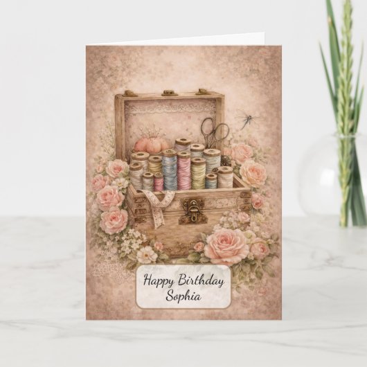 Vintage Sewing Box カード (正面)