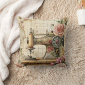Vintage Sewing Machine クッション (ブランケット)