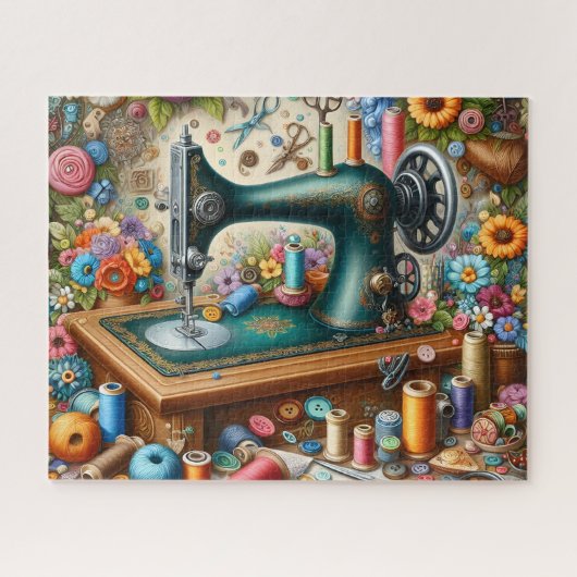 Vintage Sewing Machine ジグソーパズル (横)