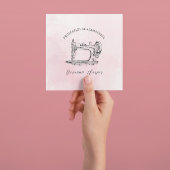 Vintage Sewing Machine Clothing Alterations スクエア名刺