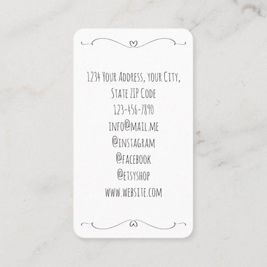 Vintage Sewing Machine Handcrafted By 名刺 (裏面)