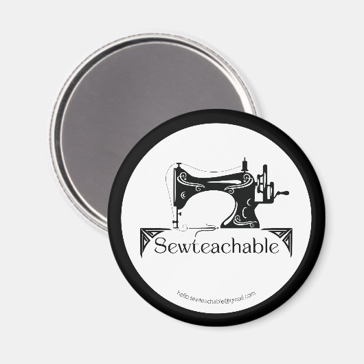 Vintage Sewing Machine, Sewteachable マグネット (正面/裏面)