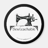 Vintage Sewing Machine, Sewteachable マグネット (正面)