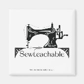 Vintage Sewing Machine, Sewteachable  マグネット (正面)