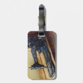 Vintage Sewing Machine With Floral Motif ラゲッジタグ (裏面縦)