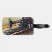 Vintage Sewing Machine With Floral Motif ラゲッジタグ (裏面横)