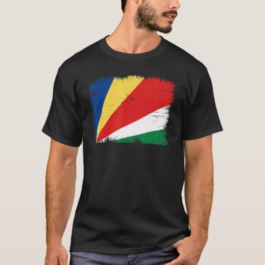 Vintage Seychelles Flag Seychellois Independence D Tシャツ (正面)