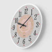 Vintage Shabby Chic Antique ラージ壁時計 (傾斜)