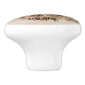 Vintage Shabby Chic Jewelry Pink Roses セラミックノブ (側面)