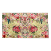 Vintage shabby chic roses and vase yellow 枕カバー (裏面)