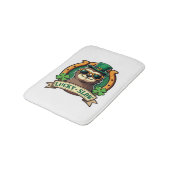Vintage Shamrock Sloth Lucky Clover Graphic 2 バスマット (アングル)