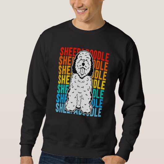 Vintage Sheepadoodle Premium スウェットシャツ (正面)