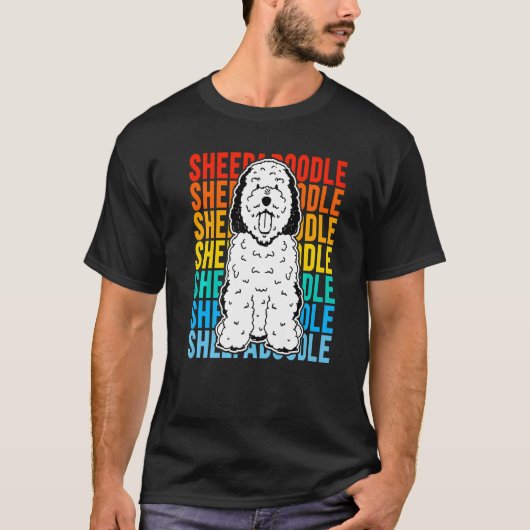 Vintage Sheepadoodle Premium Tシャツ (正面)