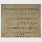 Vintage sheet music background ラッピングペーパー (フラット)