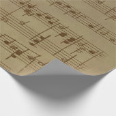 Vintage sheet music background ラッピングペーパー (角)